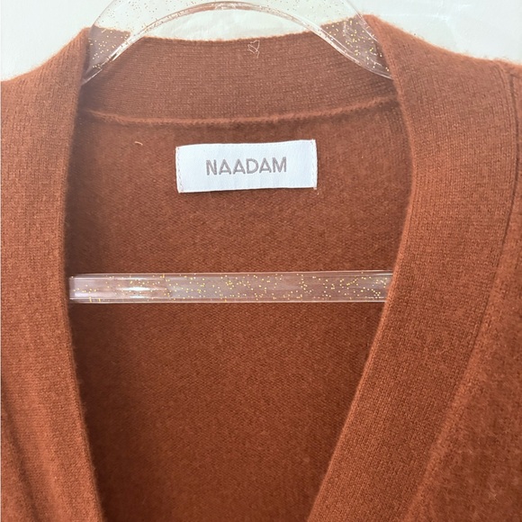 Nadaam brown cashmere cardigan sweater - Picture 2 of 5